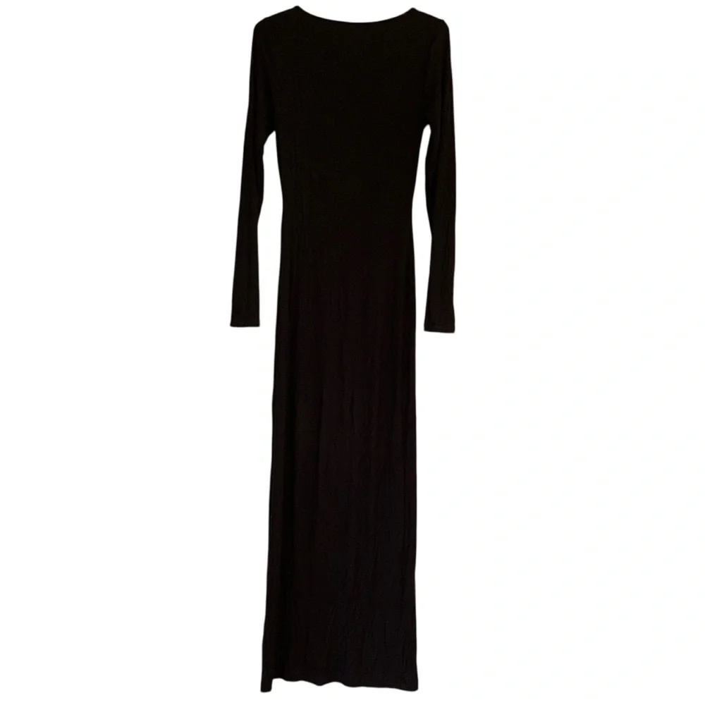 Skims soft lounge LONG SLEEVE DRESS Onyx size MEDIUM - Picture 6 of 10